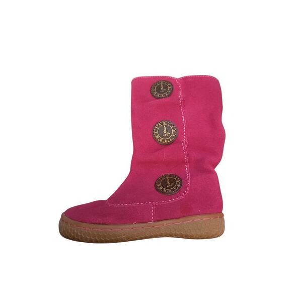 Livie & Luca Tiempo sz 4 toddler pink suede boots - Picture 4 of 5